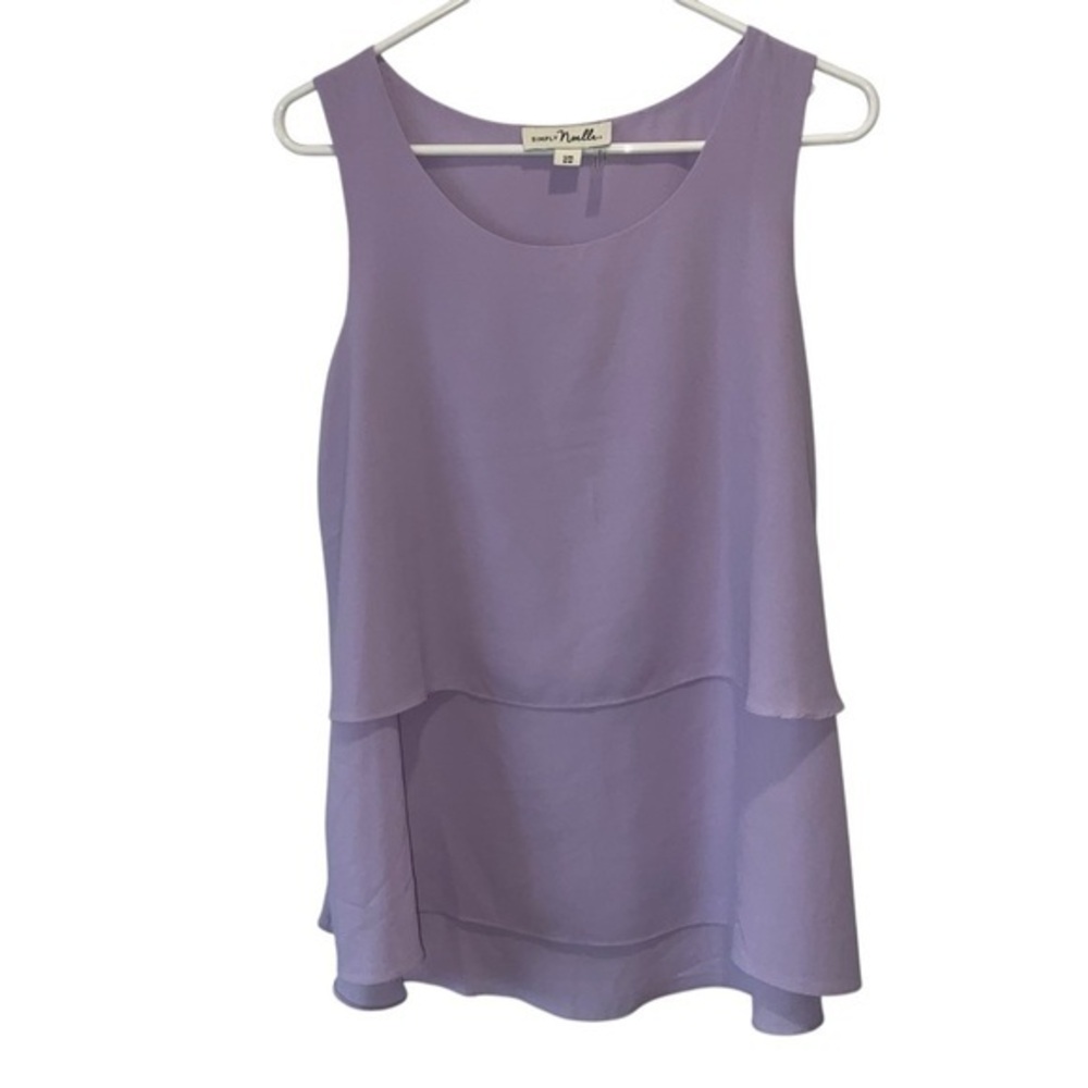 Simply Noelle Purple Tiered Sleeveless Tank Top
